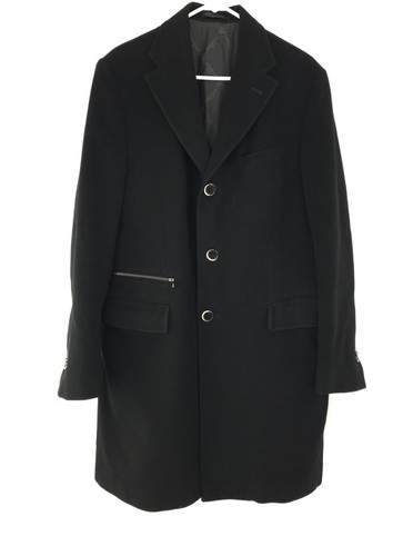 Cappotto lana nero corneliani - lana,