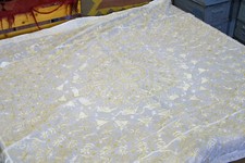 telo indiano copriletto ttt09 arazzo o tessuto d'arre , con ricami in organza