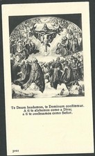 Estampa antigua Santissima Trinidad andachtsbild santino holy card santini