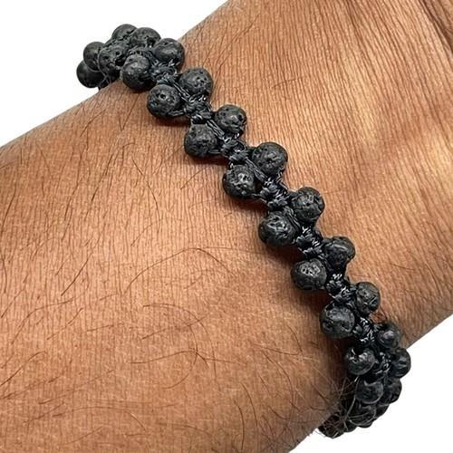 Bracciale pietra lavica - pietra,