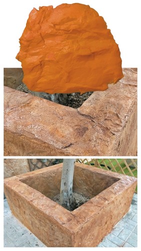 Stampo gomma per intonaco - gomma,