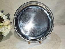  ALESSI VINTAGE INOX VASSOIO  DIAM 25,5 bella cesellatura