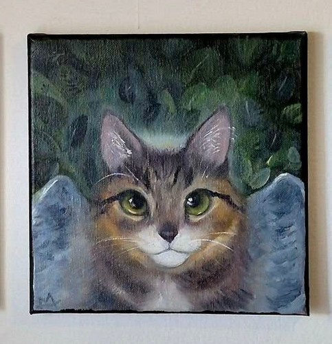 Angelo gatto custode olio - custode,