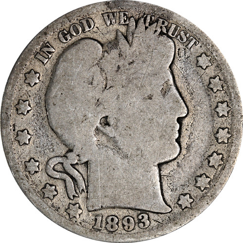 1893 mezzo dollaro da - mezzo,