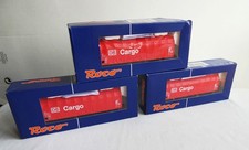 ROCO LOT 3 VAGONI CARGO MOD. 46940 CARRO MERCI WAGEN CON SCATOLA scala HO