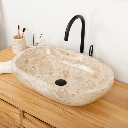 Lavabo appoggio marmo - appoggio, in