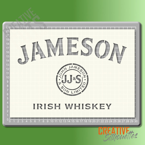 Jamesons whiskey stencil - jamesons, ---