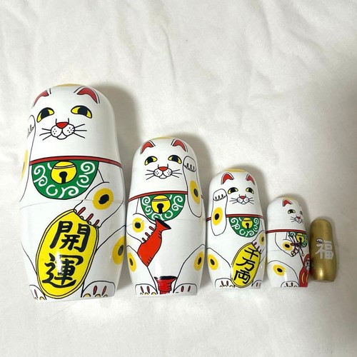 Lucky cat matrioska nesting - lucky,