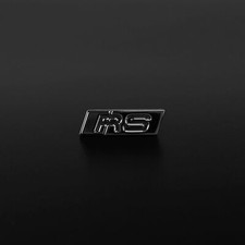 Logo Emblema Audi RS Adesivo 9x30mm Nero RS3 RS4 RS5 RS6 RS7