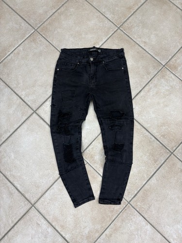 Jeans skinny neri distressed - jeans,