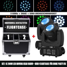 4x 200W LED Moving Head Faretto DMX 8 Gobo18 Prisma Luce di scena Faro DJ
