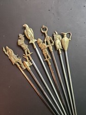 Spiedini piani in ottone con