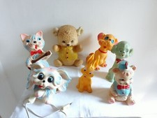 Ledra, Rubbertoys+ Altro  Lotto 7 Pupazzi Gomma, vintage