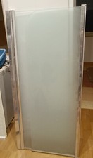 Box vasca da Bagno a due ante, vetro temperato opaco con profili in alluminio