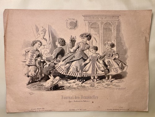 Antica stampa francese 1866