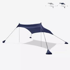 Tenda spiaggia mare gazebo portatile 2,3 x 2,3 m protezione UV antivento Forment