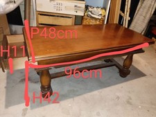 tavolo basso tavolino soggiorno in legno massello, ottimo stato 2 cassetti