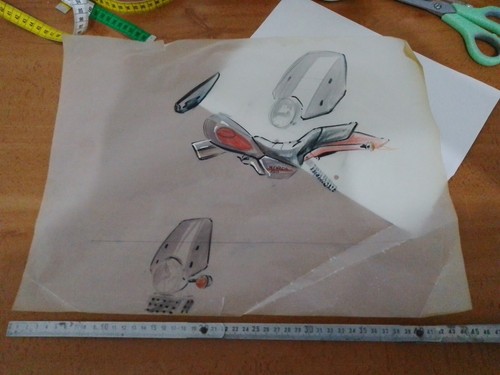 Moto guzzi vecchio - ,, disegno