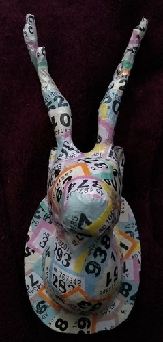 Testa trofeo stag decoupage - testa,