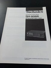 ISTRUZIONI / MANUALE ORIGINALE  TECHNICS SH-8066 EQUALIZZATORE GRAFICO