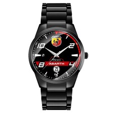 Orologio da polso Uomo Sportivo in Acciaio Nero Lucido Abarth 500 595 695 Strip