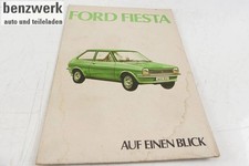 Ford Fiesta MK1 1976 Manuale Manuale Istruzioni "A colpo d'occhio" ✔