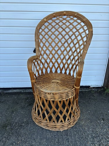 Sedia vintage vimini pavone - vimini,
