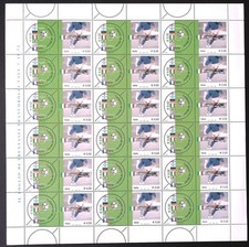 Italia 2002 - Mondiali di Calcio foglio MNH** 36 valori (18 serie) nuovo integro