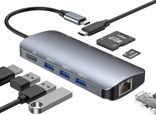 Hub usb in 1 - hub, 8‐in‐1