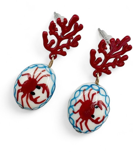 Orecchini corallo rosso - , e