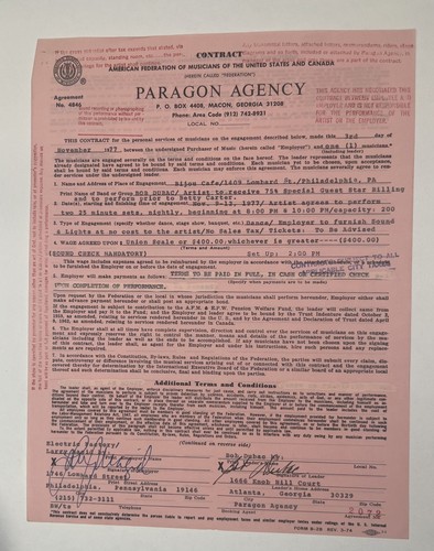 Bob dubac concert - bob, contract