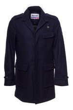 Blauer cappotto uomo panno di