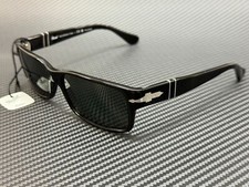 PERSOL PO2803S 95 58 Occhiali da Sole Uomo Rettangolari Nero 58 mm Polarizzati