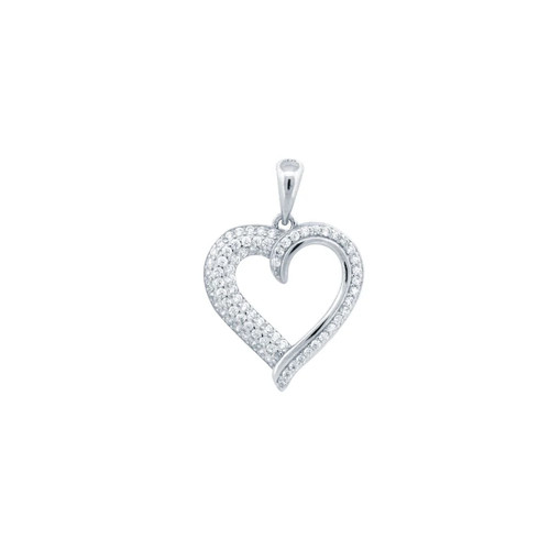 Ciondolo cuore set zirconi - , in