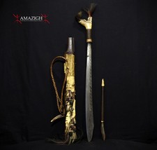 Antico coltello Mandau / spada corta - Dayak - Kalimantan (Borneo), Indonesia