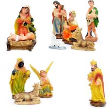 Set 10 pezzi statuine presepe natale scena presepe mobile decorazione casa Pasqua