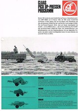 Claas Pick Up - Programma Presse, orig. depliant anni 60 circa