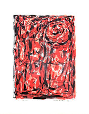 PIERO DORAZIO- 57x45cm serigrafia a colori su carta 1957 astratto astrattismo