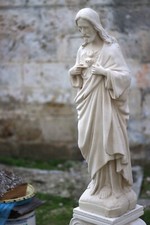 Statua Cuore di Gesu' 83cm  in Cemento Per Interno/Esterno