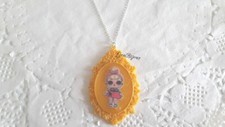 Collana ciondolo resina cammeo
