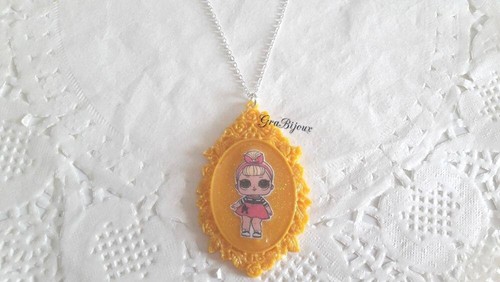 Collana ciondolo resina - , cammeo