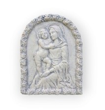 MADONNA CON BAMBINO STILE DELLA ROBBIA HANDMADE  TERRACOTTA  28x36 cm circa