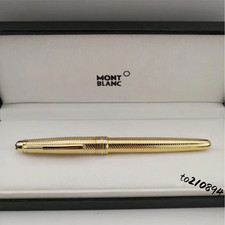 Montblanc Gold Black Classique Luxury Rollerball Pen 163 nuova con scatola OEM