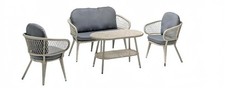 Set Divano Rattan Grigio