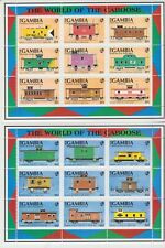 GAMBIA 1990 TRENI VAGONI MERCI 2 BF DA  9  VAL. NUOVI MNH MF77438
