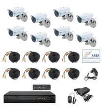 KIT Videosorveglianza AHD IP CLOUD DVR 8 Canali 8 Telecamere HD IR 2 MPX