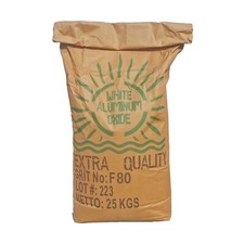 Corindone bianco Kg 25 sabbia abrasiva per sabbiatura sabbiatrice a recupero