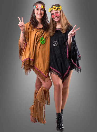 Poncho con frange - , o