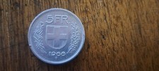 SVIZZERA - MONETA DA 5 FRANCHI DEL 1968 B - ORIENTAMENTO A MONETA