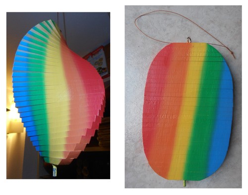 Pendente legno arcobaleno - in,